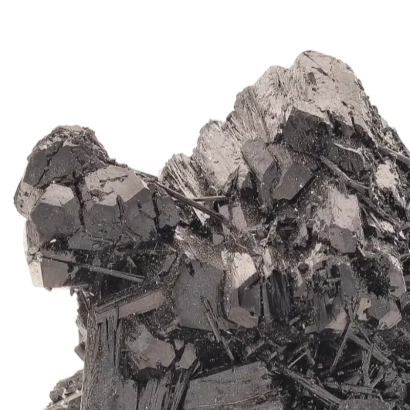 Erongo Black Tourmaline Cluster - Prismatic Beauty