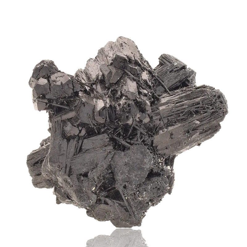 Erongo Black Tourmaline Cluster - Prismatic Beauty