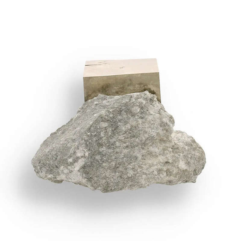 Natural Pyrite Cube  Perfect Geometric Formation with a Brilliant Shine