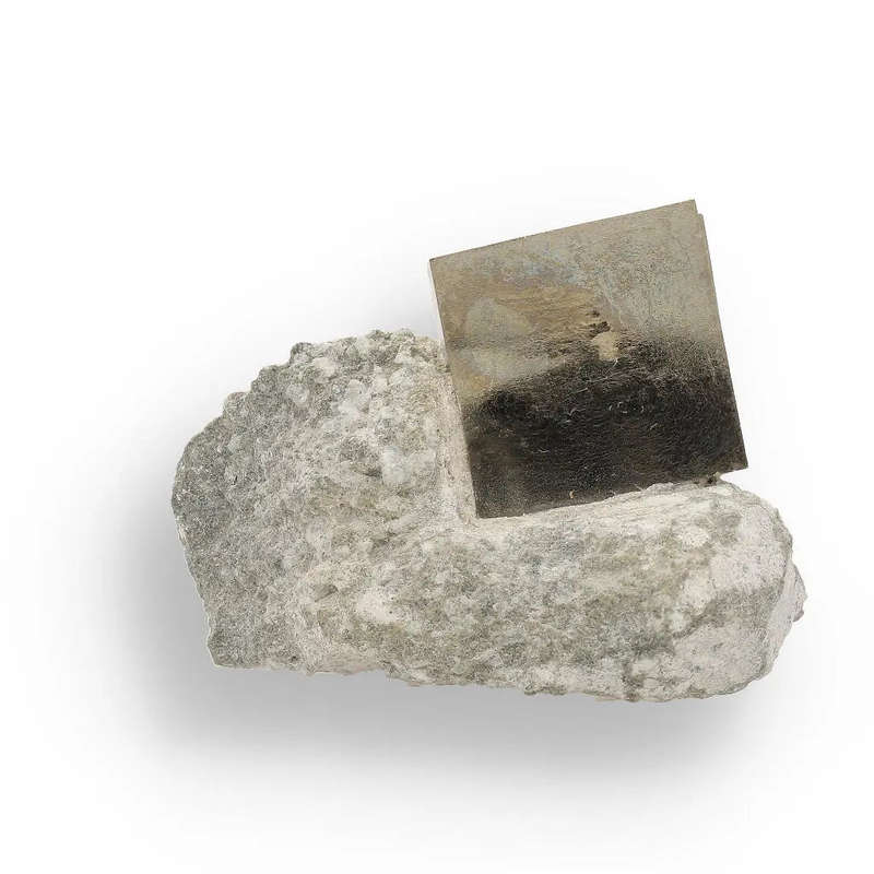 Natural Pyrite Cube  Perfect Geometric Formation with a Brilliant Shine