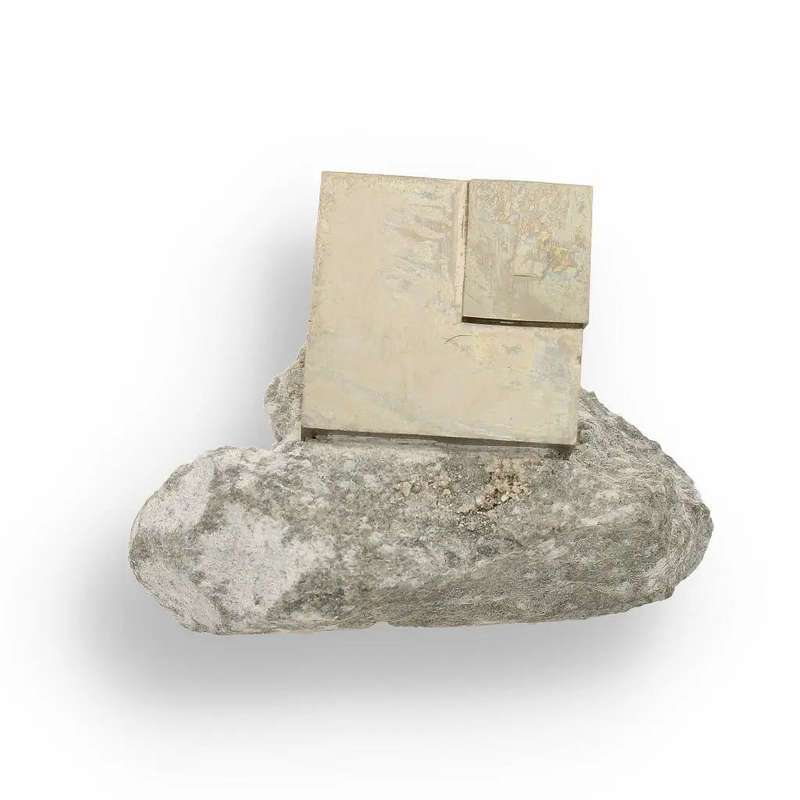 Natural Pyrite Cube  Perfect Geometric Formation with a Brilliant Shine