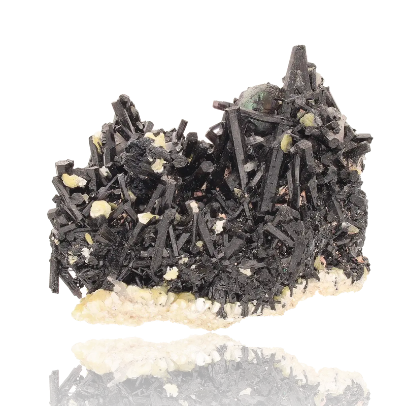 Schorl Tourmaline, Muscovite and Fluorite Cluster