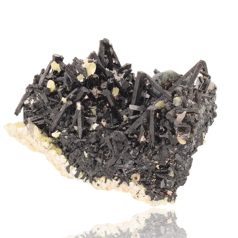 Schorl Tourmaline, Muscovite and Fluorite Cluster