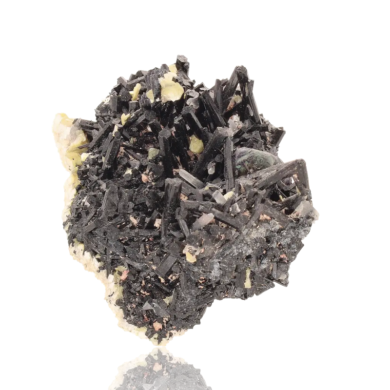 Schorl Tourmaline, Muscovite and Fluorite Cluster