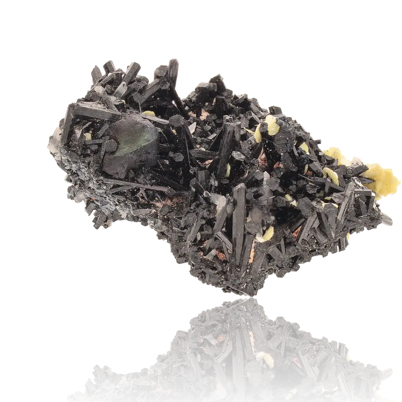 Schorl Tourmaline, Muscovite and Fluorite Cluster