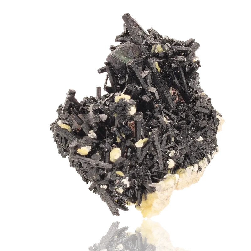 Schorl Tourmaline, Muscovite and Fluorite Cluster