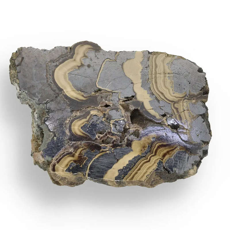 Olkusz Schalenblende Display Piece: Beautifully Banded Sphalerite, Galena & Marcasite from Southe...