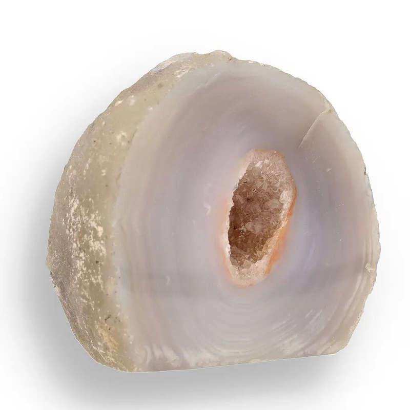 Agate Geode Secret Druzy Nest - Stunning Brazilian Banded Crystal