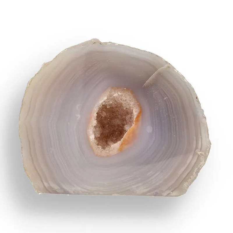 Agate Geode Secret Druzy Nest - Stunning Brazilian Banded Crystal