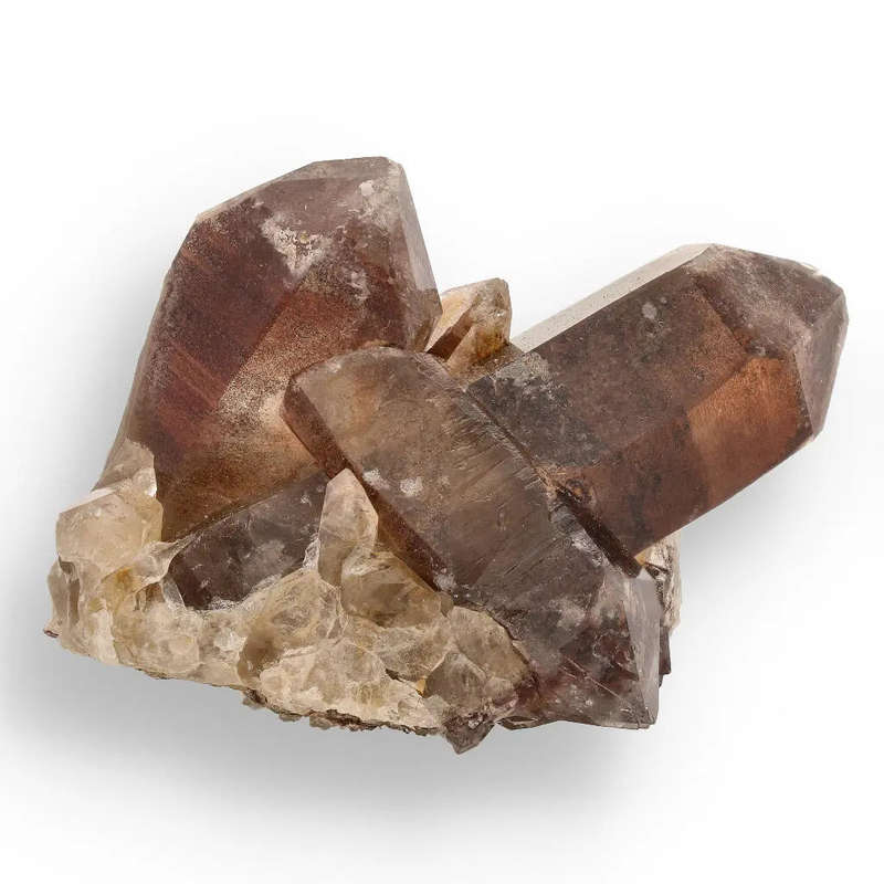 Smoky Hematite Quartz Cluster from Orange River, South Africa