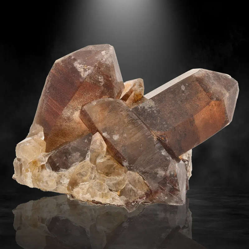Smoky Hematite Quartz Cluster from Orange River, South Africa