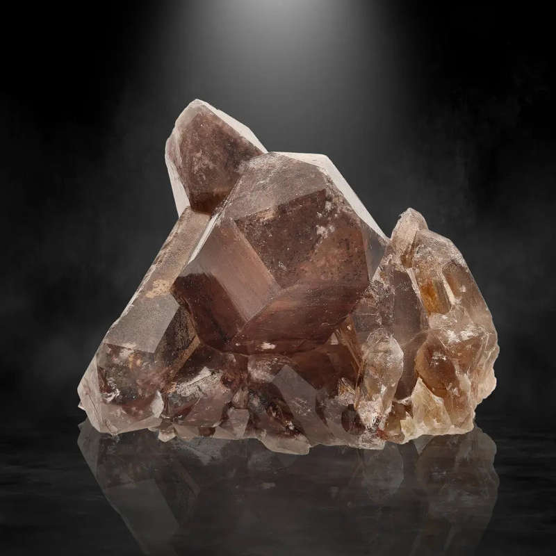 Smoky Hematite Quartz Cluster from Orange River, South Africa