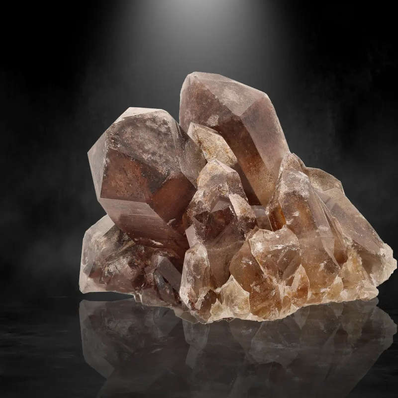 Smoky Hematite Quartz Cluster from Orange River, South Africa