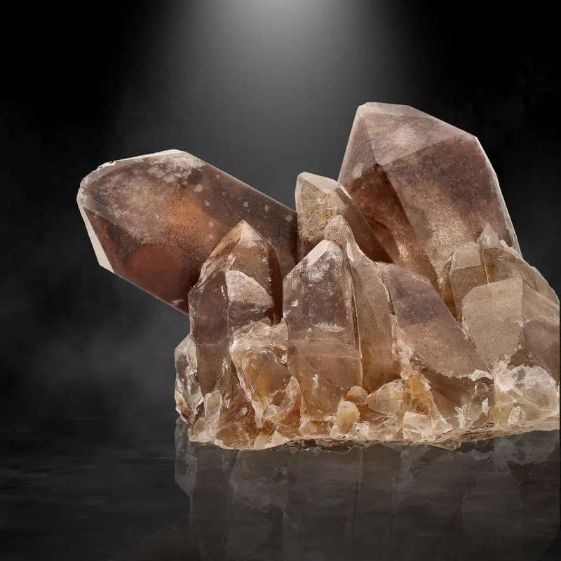 Smoky Hematite Quartz Cluster from Orange River, South Africa