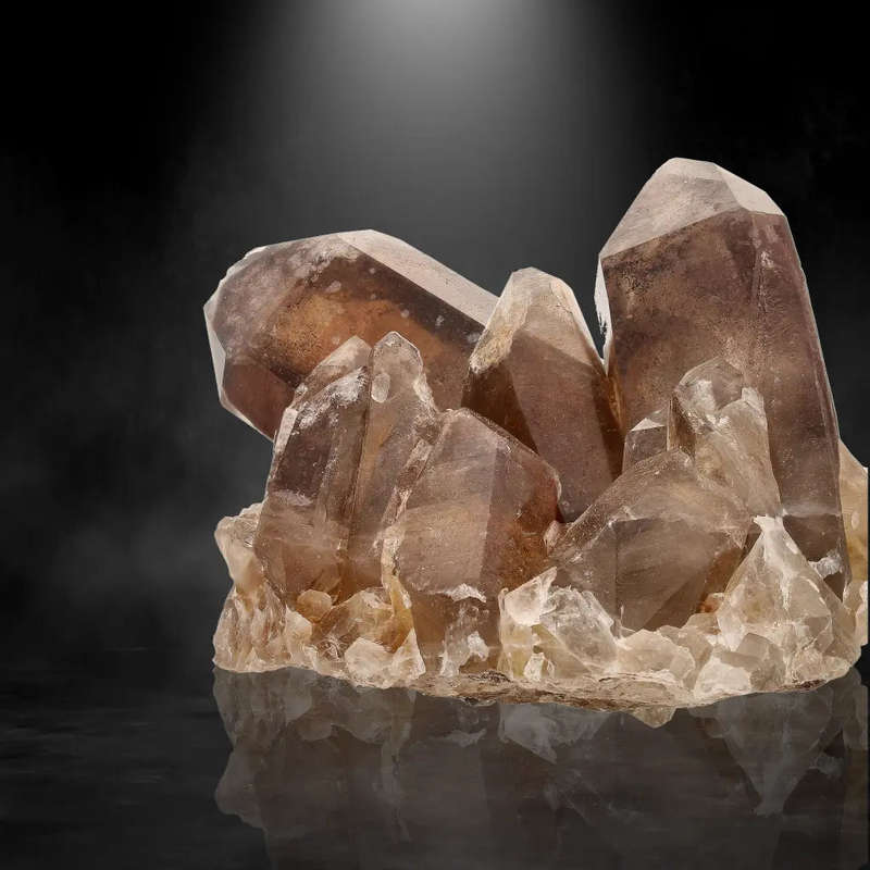 Smoky Hematite Quartz Cluster from Orange River, South Africa