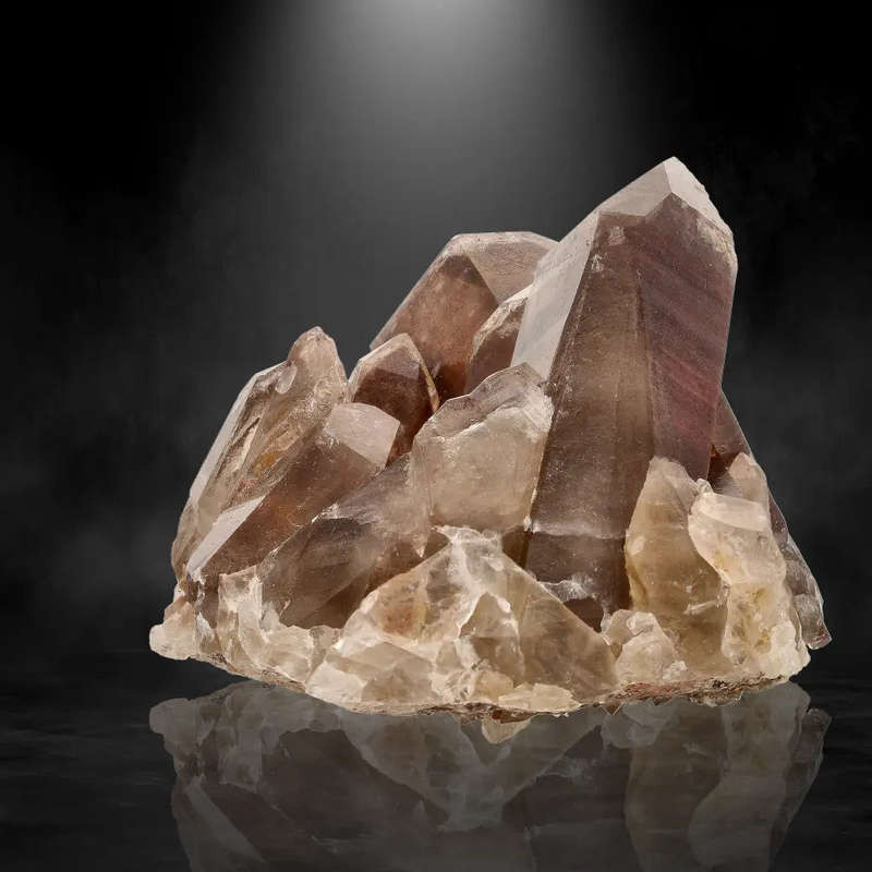 Smoky Hematite Quartz Cluster from Orange River, South Africa