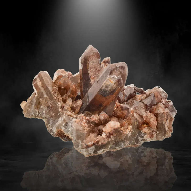 Fiery Smoky Quartz with Hematite from Namaqualand