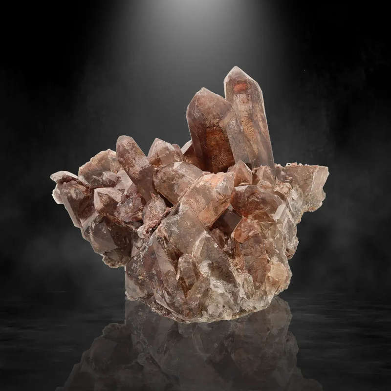 Fiery Smoky Quartz with Hematite from Namaqualand