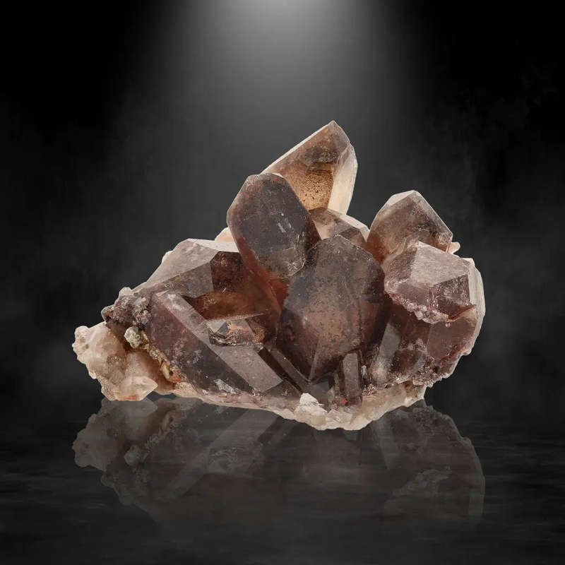 Rare Smoky Quartz with Hematite Inclusions Display Piece
