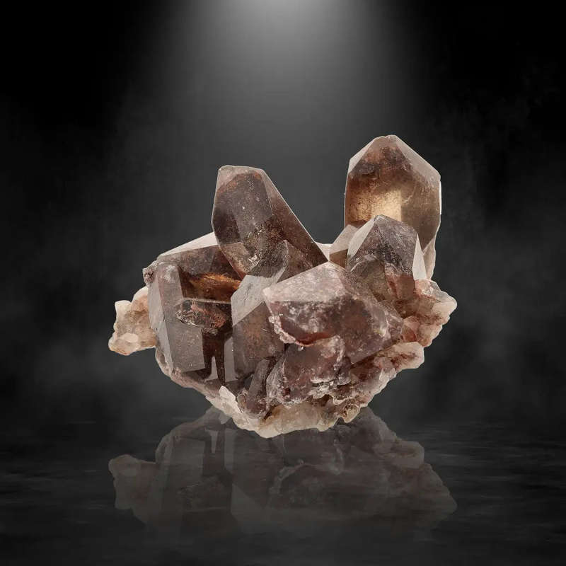 Rare Smoky Quartz with Hematite Inclusions Display Piece