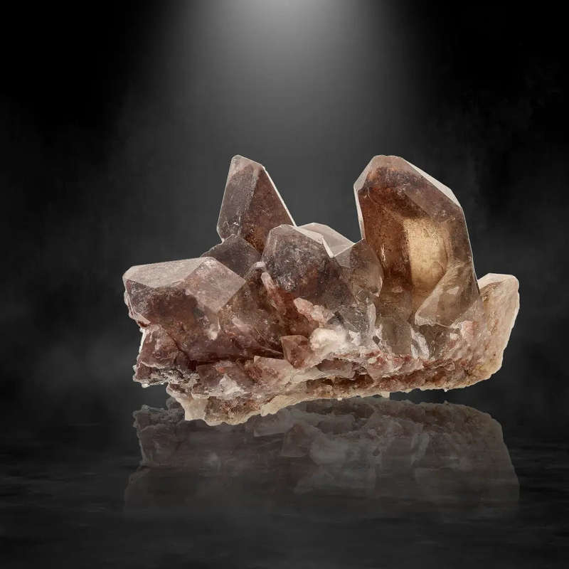 Rare Smoky Quartz with Hematite Inclusions Display Piece