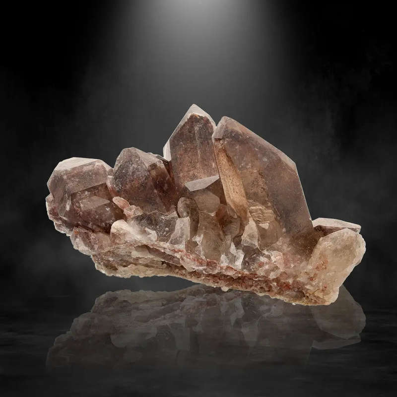 Rare Smoky Quartz with Hematite Inclusions Display Piece