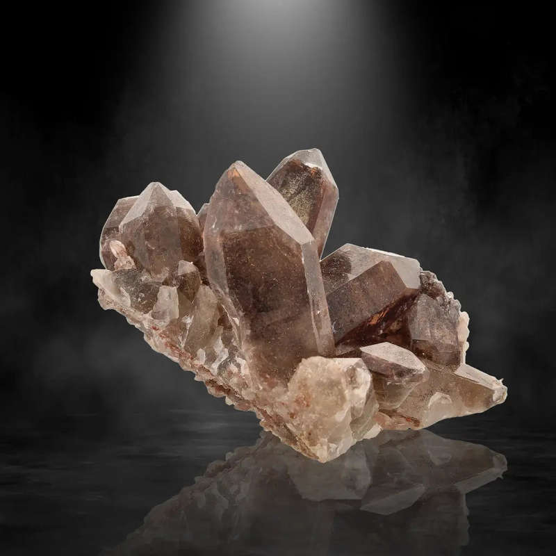 Rare Smoky Quartz with Hematite Inclusions Display Piece