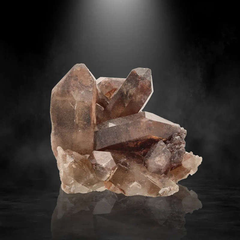 Rare Smoky Quartz with Hematite Inclusions Display Piece