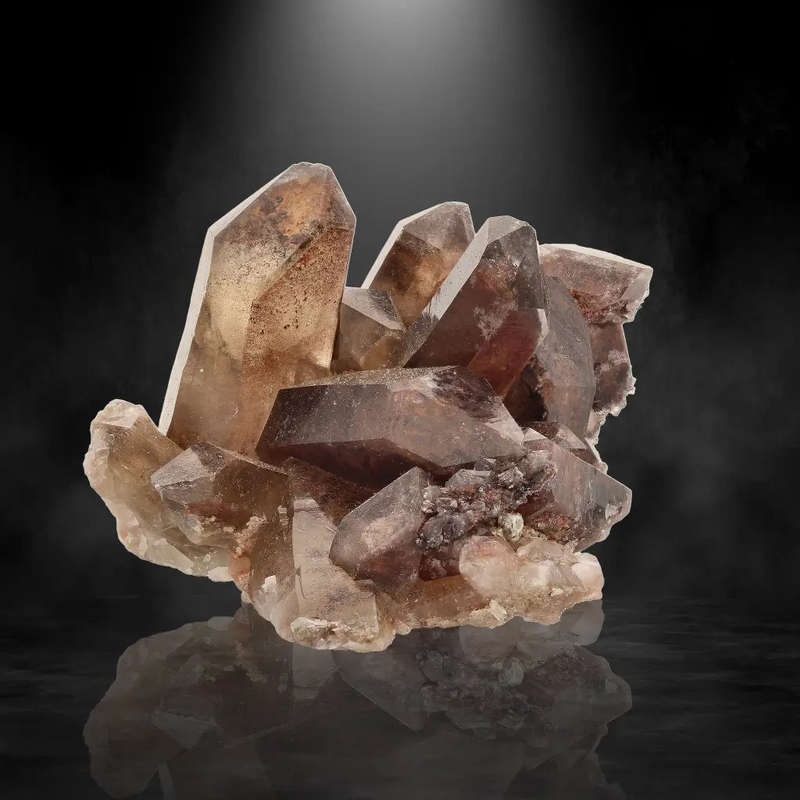 Rare Smoky Quartz with Hematite Inclusions Display Piece