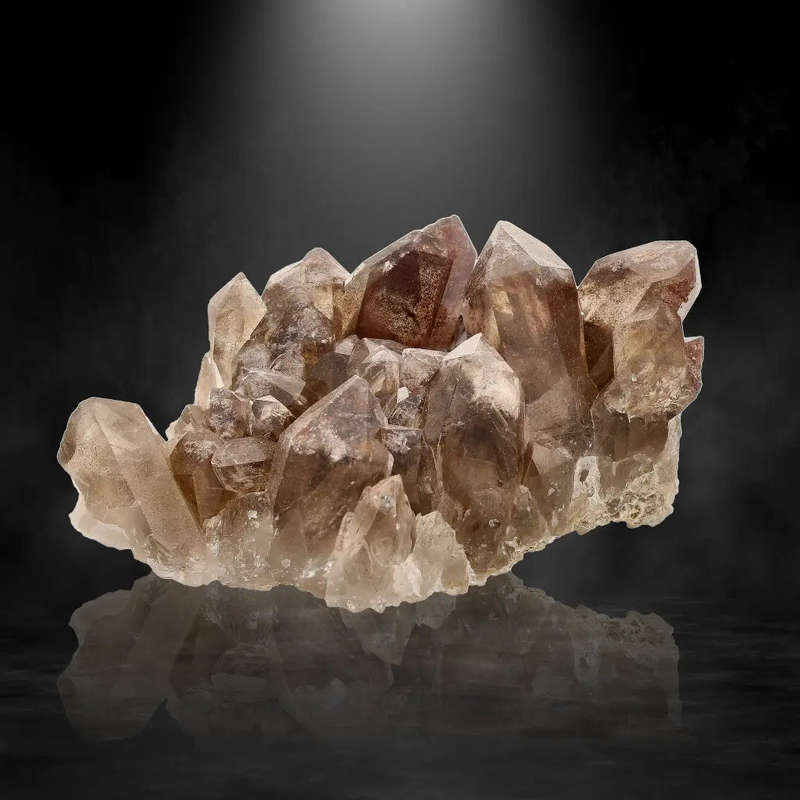 Orange River Smoky Quartz Featuring Hematite Phantom Layers