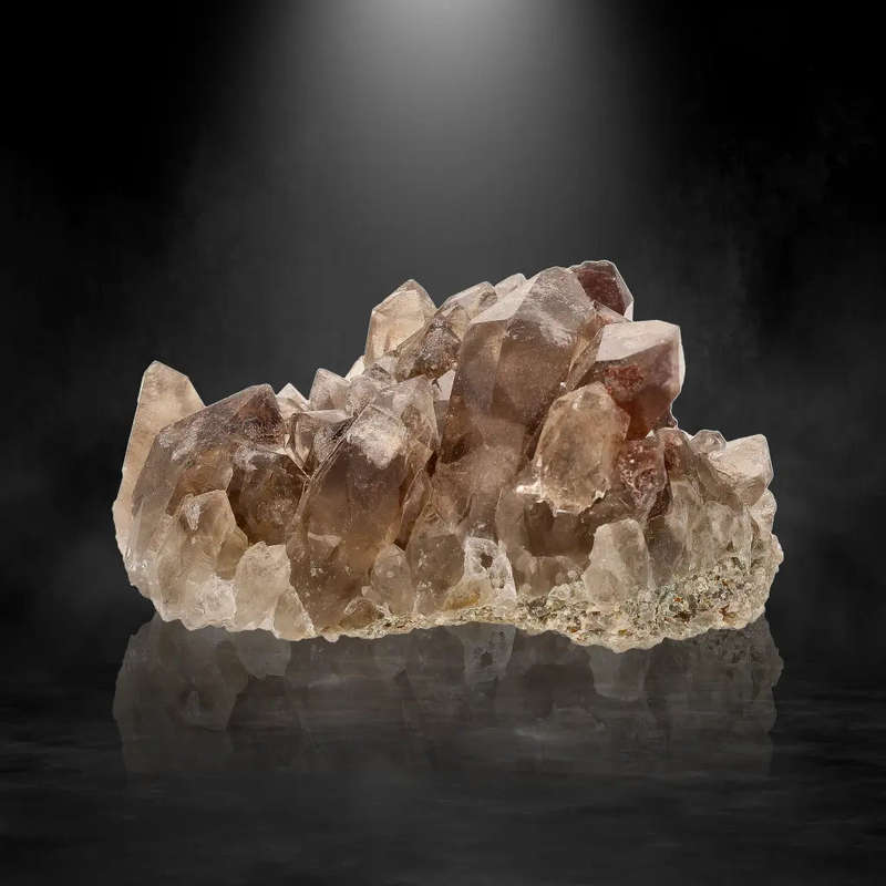 Orange River Smoky Quartz Featuring Hematite Phantom Layers