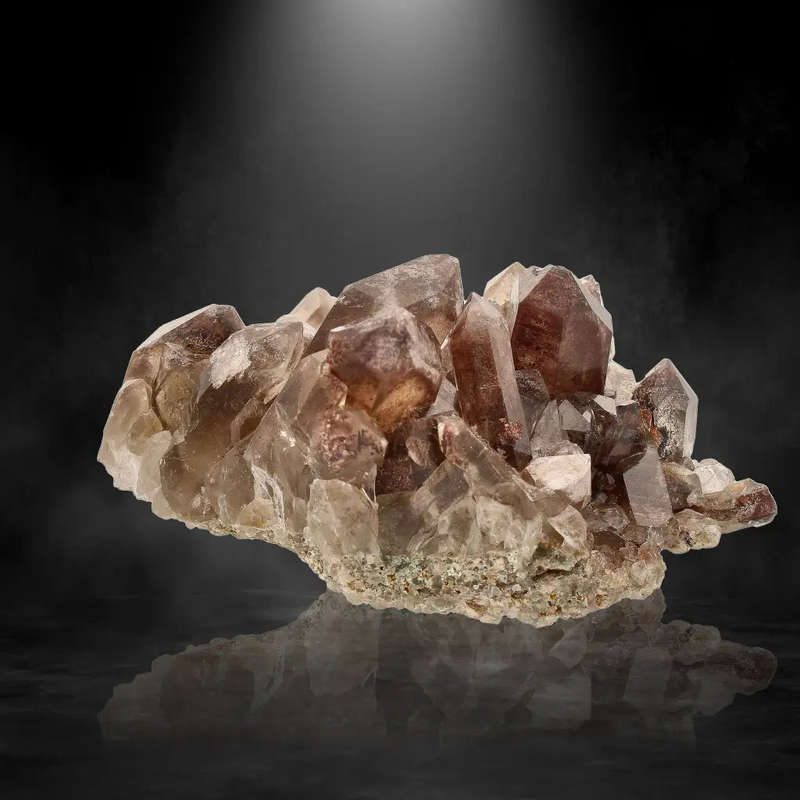Orange River Smoky Quartz Featuring Hematite Phantom Layers