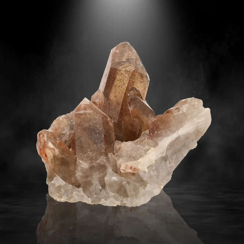 South African Smoky Hematite Quartz with Mirror Shine