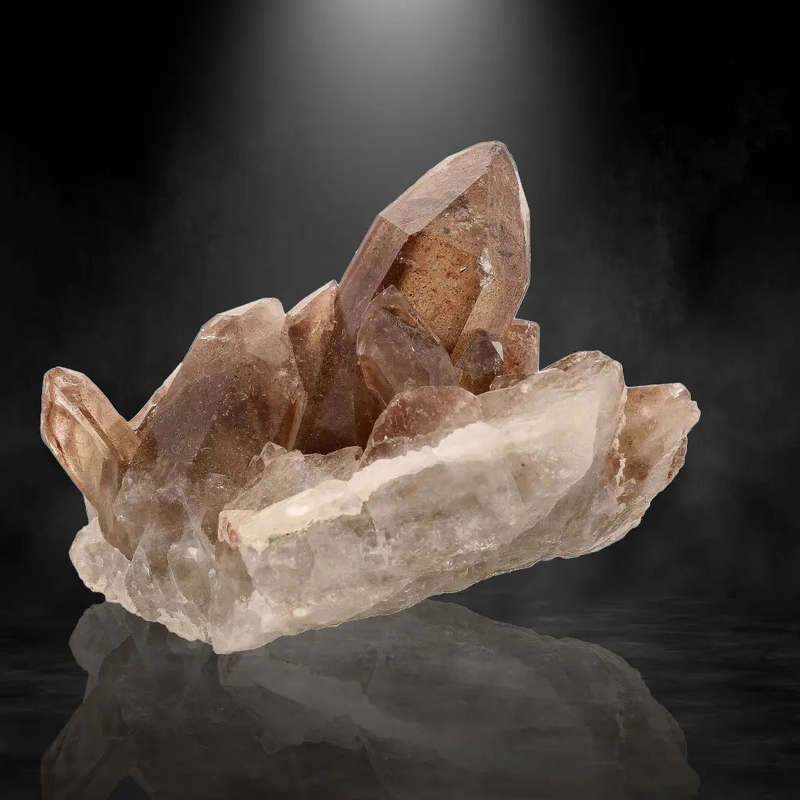 South African Smoky Hematite Quartz with Mirror Shine
