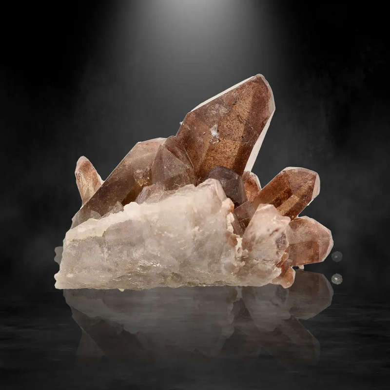 South African Smoky Hematite Quartz with Mirror Shine