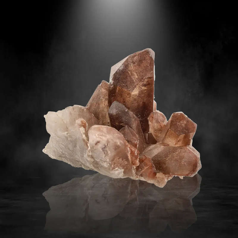 South African Smoky Hematite Quartz with Mirror Shine