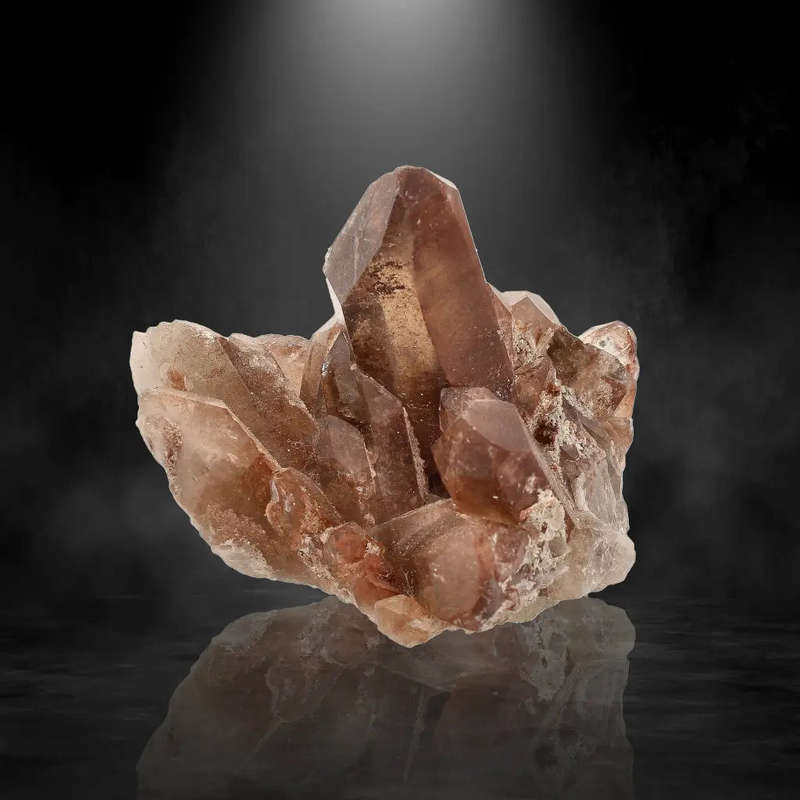 South African Smoky Hematite Quartz with Mirror Shine