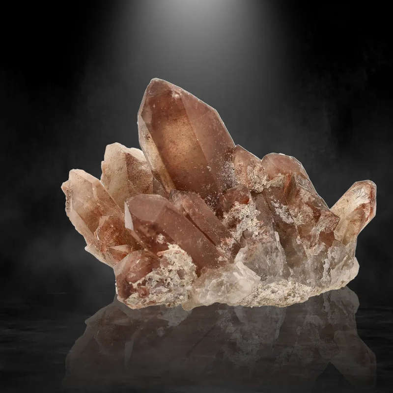 South African Smoky Hematite Quartz with Mirror Shine