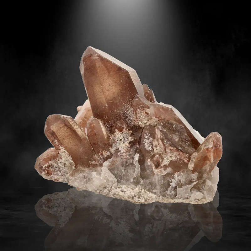South African Smoky Hematite Quartz with Mirror Shine