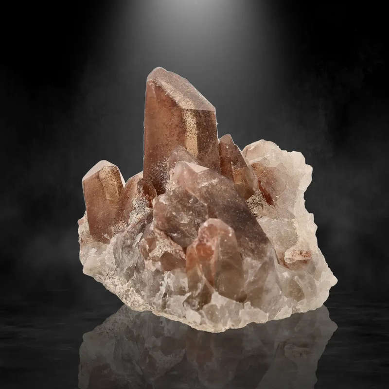 South African Smoky Hematite Quartz with Mirror Shine