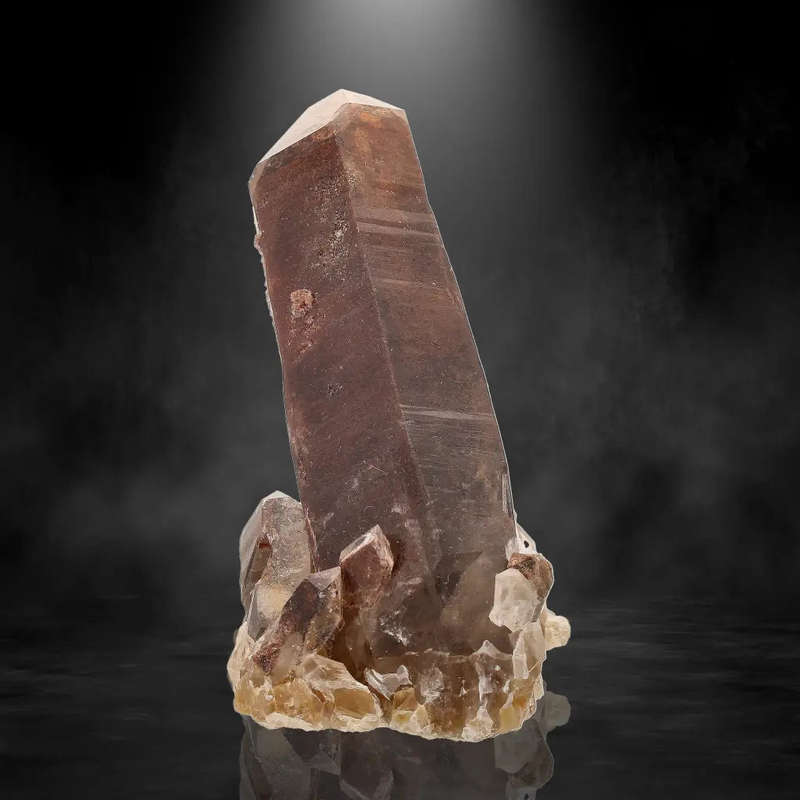 Unique Hematite-Coated Smoky Quartz Cluster from Namaqualand