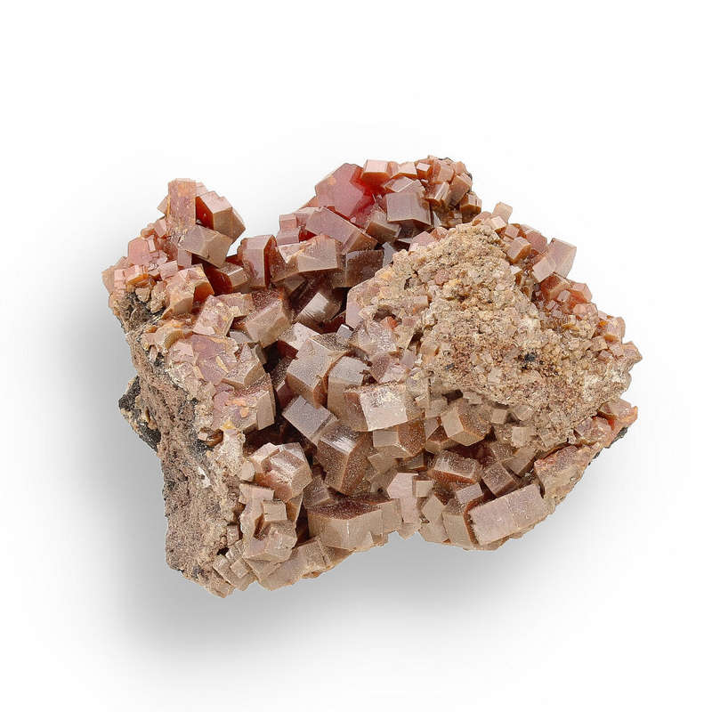 Moroccan Vanadinite Crystal Cluster - Vibrant Red Hexagonal Specimen