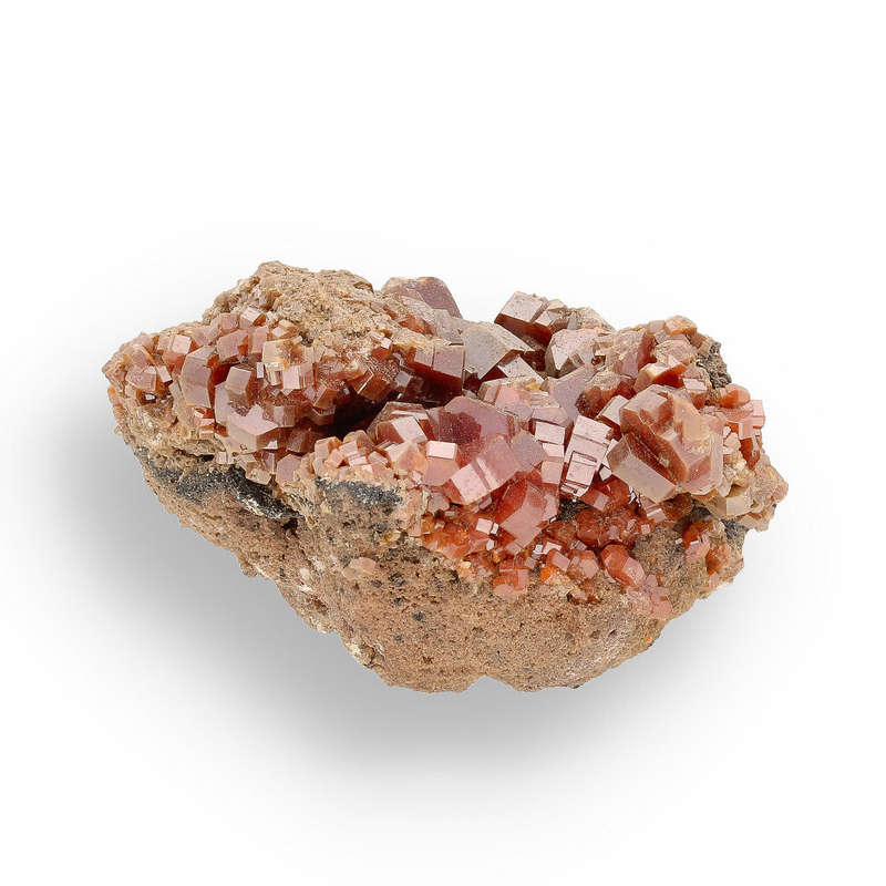Moroccan Vanadinite Crystal Cluster - Vibrant Red Hexagonal Specimen