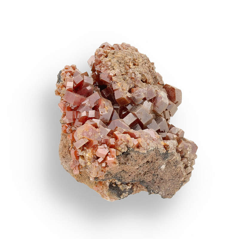 Moroccan Vanadinite Crystal Cluster - Vibrant Red Hexagonal Specimen
