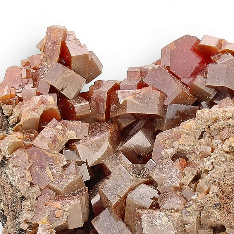 Moroccan Vanadinite Crystal Cluster - Vibrant Red Hexagonal Specimen