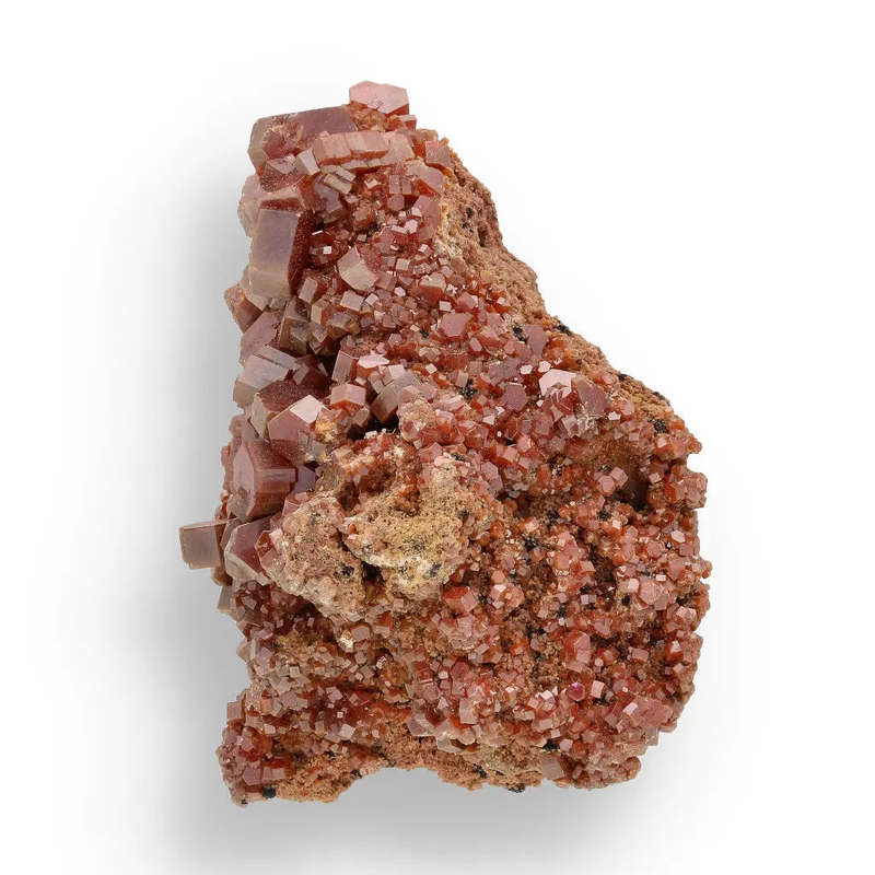 Vanadinite Cluster: Red Hexagons from the Moroccan Desert