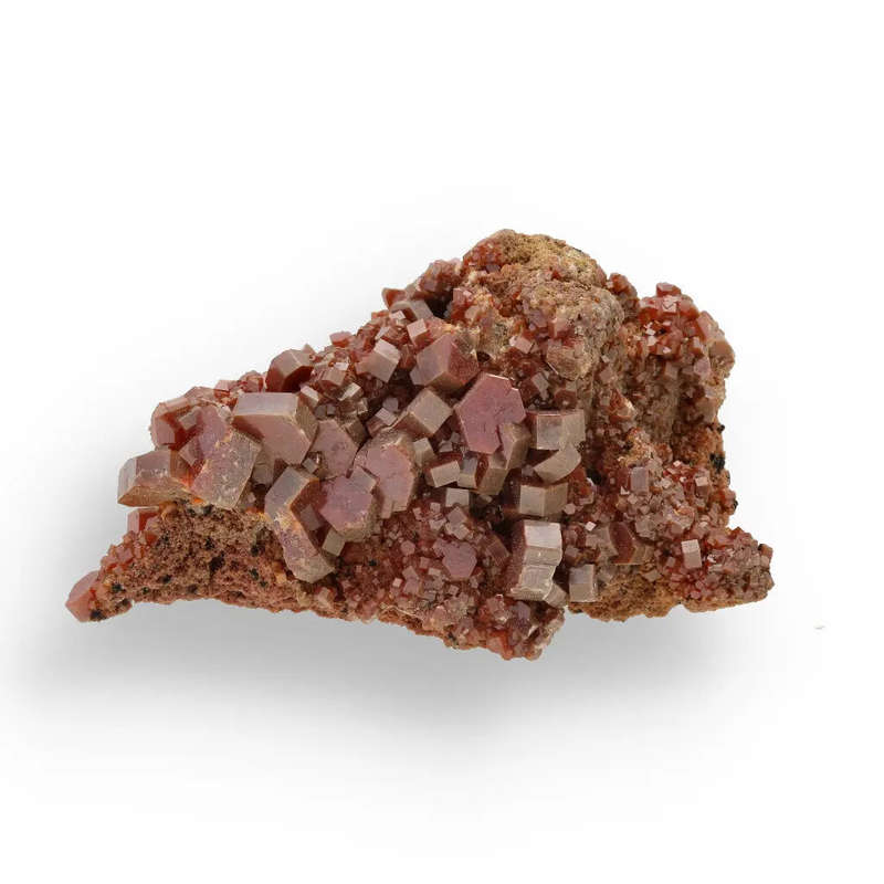 Vanadinite Cluster: Red Hexagons from the Moroccan Desert