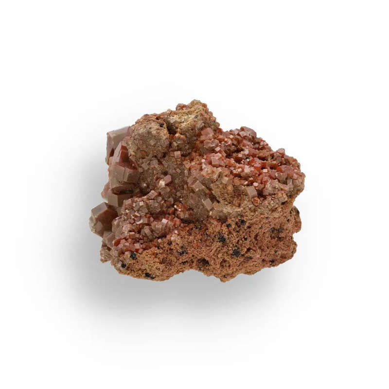 Vanadinite Cluster: Red Hexagons from the Moroccan Desert