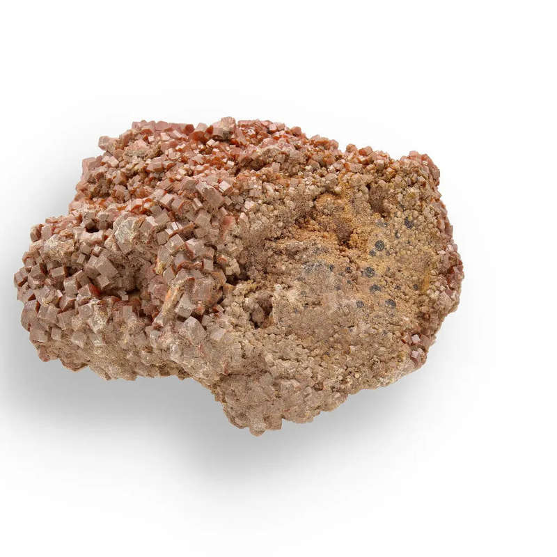 Vanadinite Spark: Deep Red Crystals on Rustic Matrix