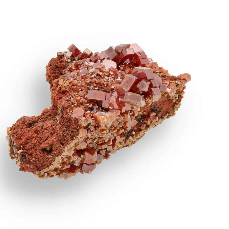 Vanadinite Treasure: Moroccan Desert Mineral Marvel